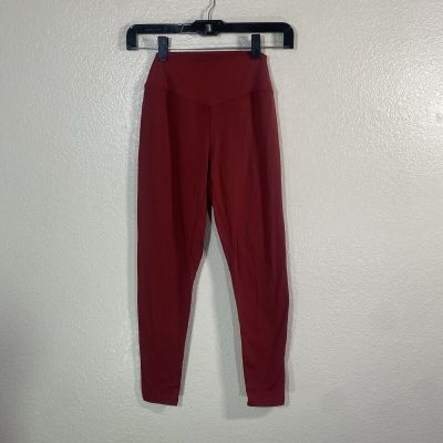 Balance Athletica Vitality Leggings Size Small Maroon Athletic Yoga Workout wear